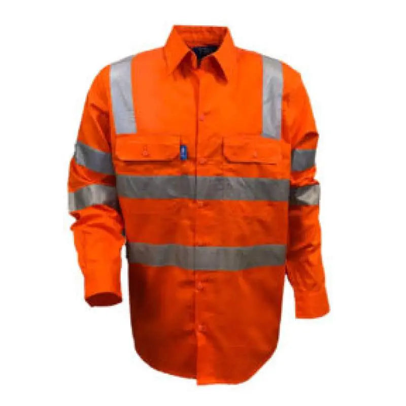 TRU WORKWEAR Cotton Drill Shirt - VIC Rail Tape