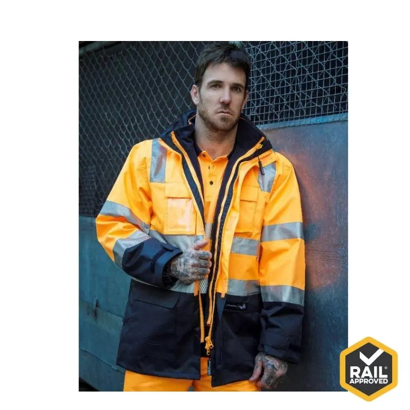 PETER MORRISSEY 5-in-1 Ripstop Rain Jacket - 3M Tape, Rail Spec
