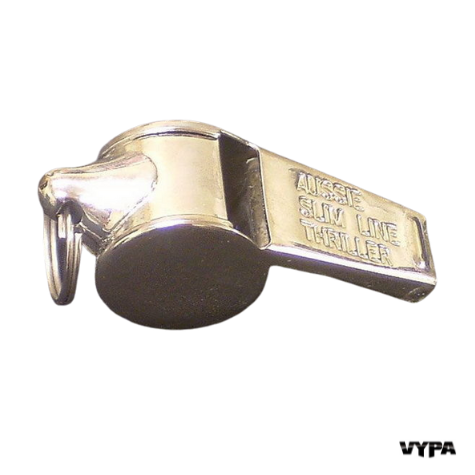 RIDER & BELL Aussie Slimline Thriller Whistle — Pealess High Pitch Safety Whistle