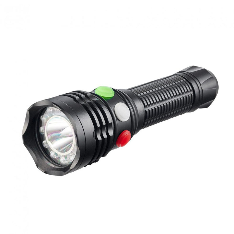 VYPA Tri Colour Signal Rail Torch — Green, White and Red Lights, Magnetic Base