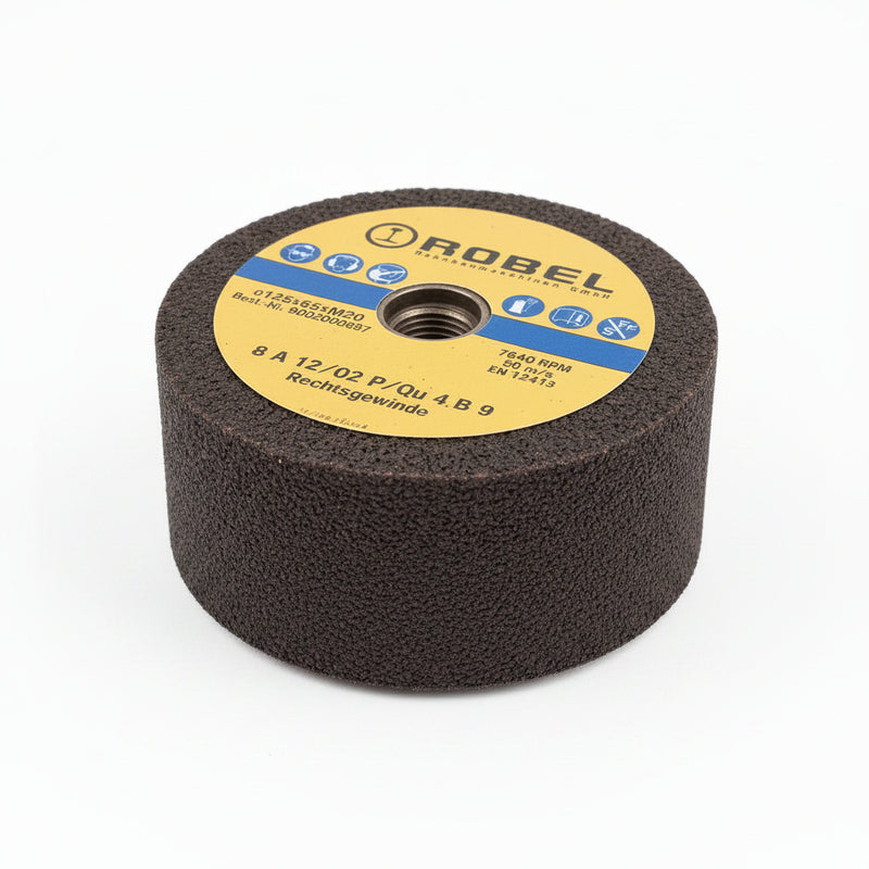 ROBEL Cylindrical Grinding Stone, Centre Nut M20, 125x65mm