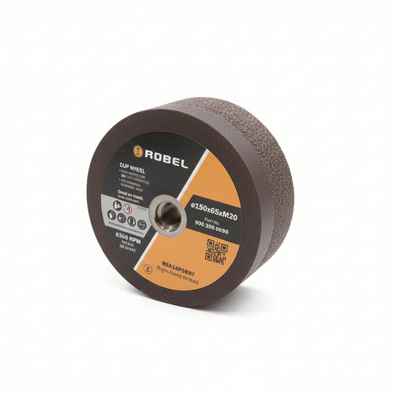 ROBEL Profile Grinding Stone, Centre Nut M20, 150x65mm - 13.45