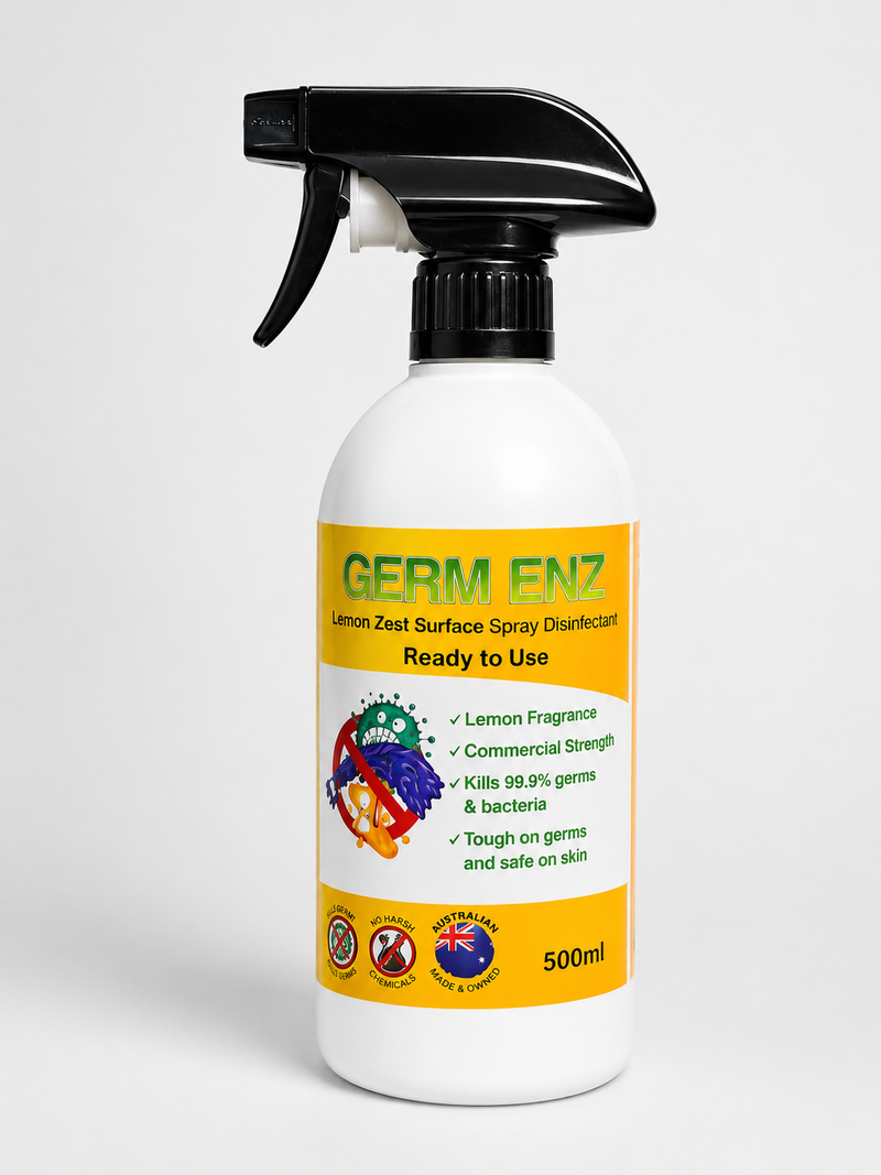 Germ-Enz Lemon Zest Surface Disinfectant – 500mL Spray Bottle