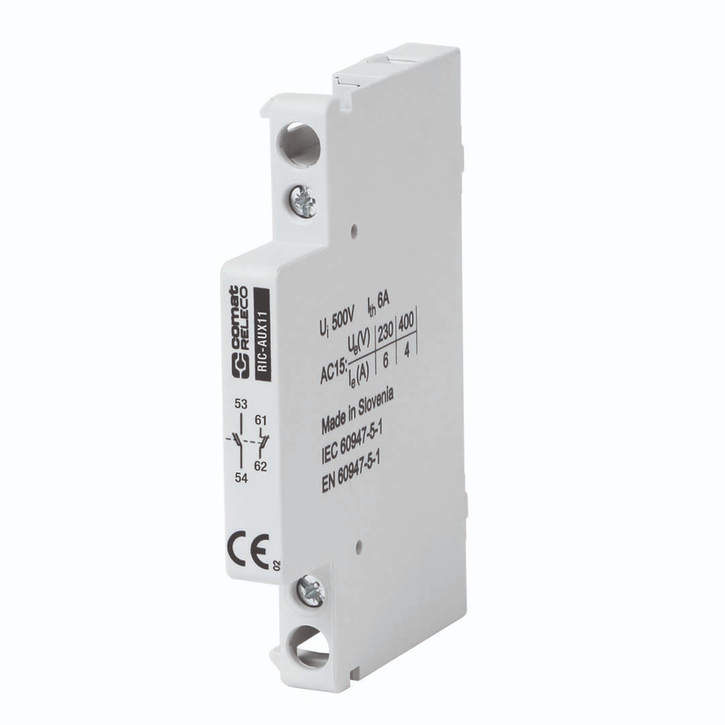 COMAT RIC-AUX Auxiliary Contact Blocks & Spacer Plate — RIC Series Contactors