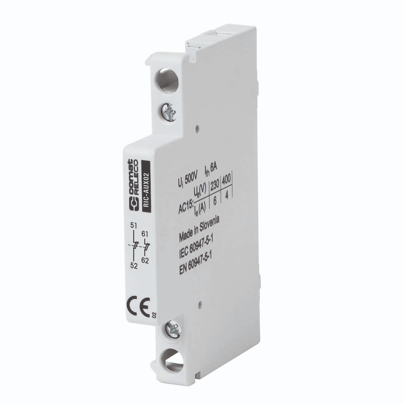 COMAT RIC-AUX Auxiliary Contact Blocks & Spacer Plate — RIC Series Contactors