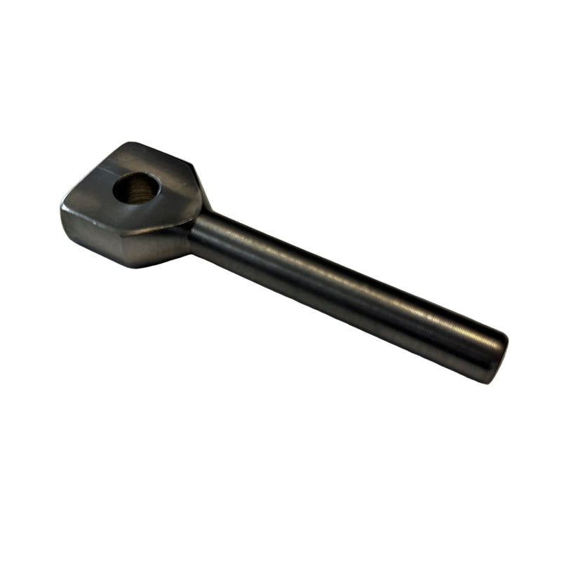 metal cotter pin for retention of larger pins on a white background