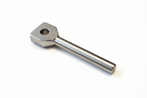 metal cotter pin for retention of larger pins on a white background
