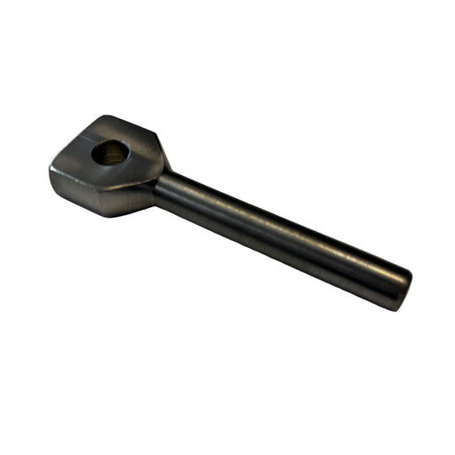 metal cotter pin for retention of larger pins on a white background