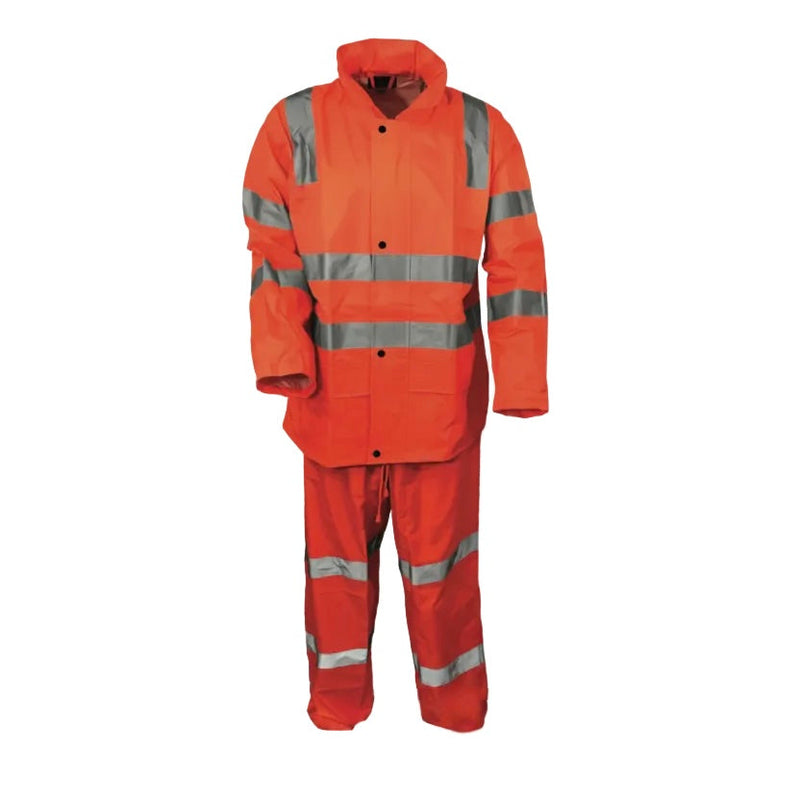 TRU WORKWEAR Jacket/Pant Rain Set - Tape, Rail Spec